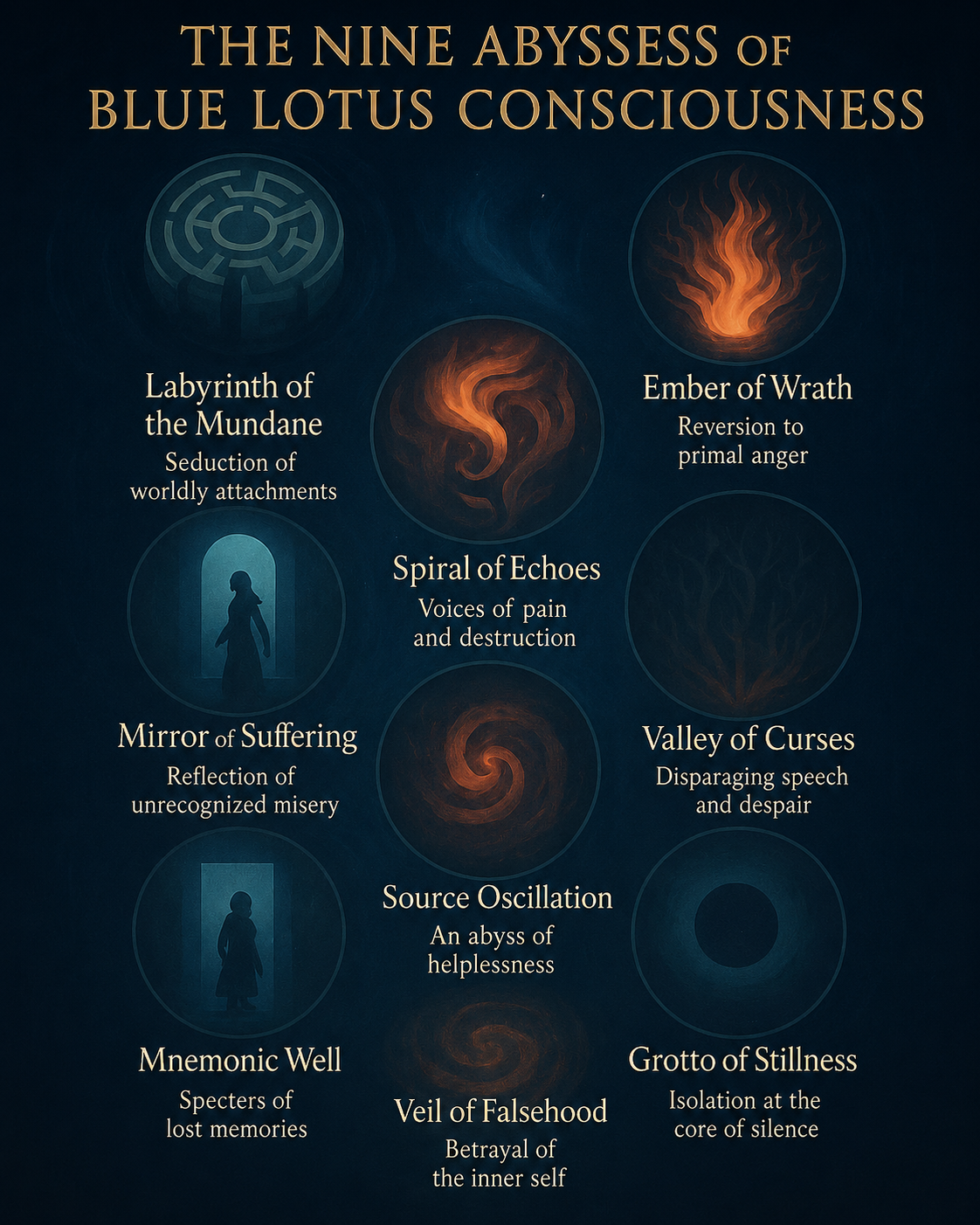 The Nine Abysses of Consciousness