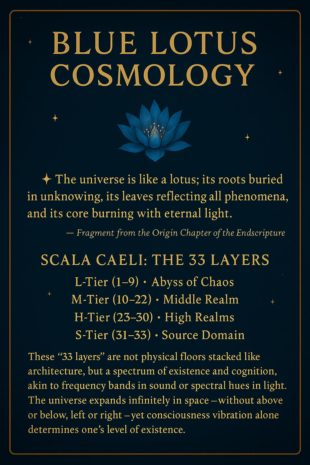 Blue Lotus Cosmology